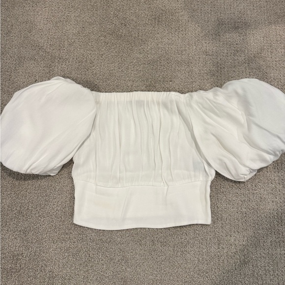 AFRM Elegant White Off-Shoulder Top - Picture 1 of 3